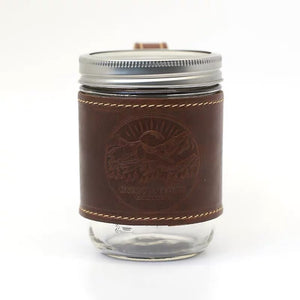 YAAGLE Handcrafted HORWEEN CXL Leather Glass Mason Jar Sleeve Handle Holder Grip Mug Cozy  for 16 oz. Ball Jars YG7650