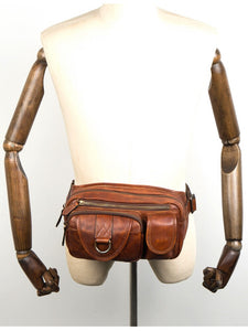 YAAGLE Genuine Leather Waist Bag Fanny Pack YG8221