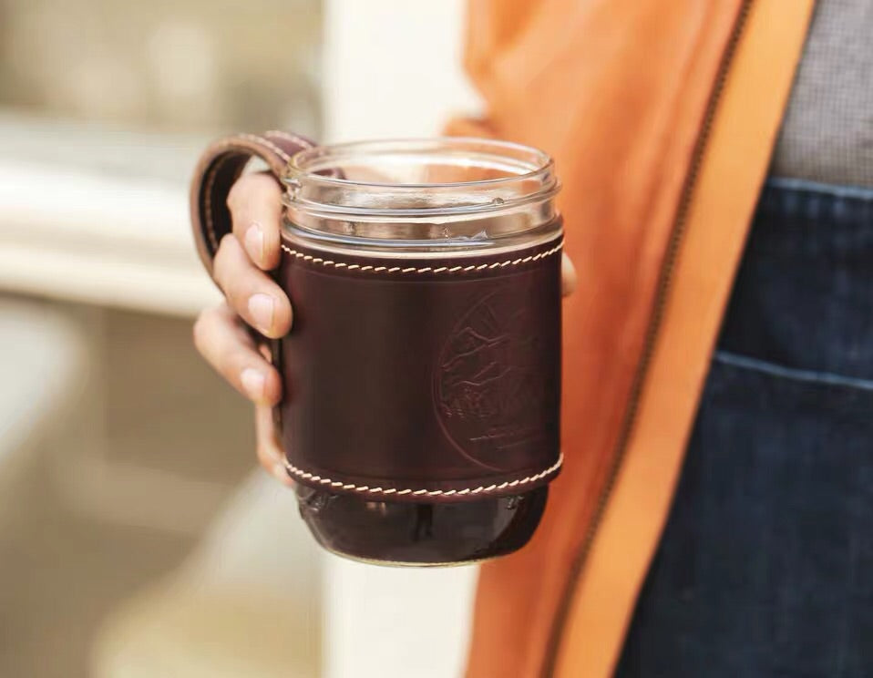 DIY Faux Leather Mason Jar Tumbler Cuff