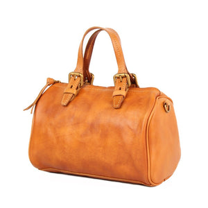 YAAGLE Women Tanned Leather Boston luggage Tote bag YG8815 - YAAGLE.com