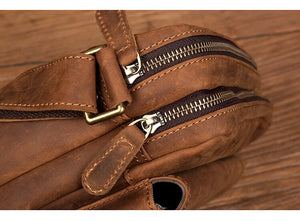 YAAGLE Top Crazy Horse Leather Sling Bag Mens Leather Bag Crossbody Bag for Men YG9754 - YAAGLE.com