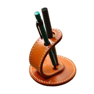 YAAGLE Custom Desk pen holder handmade leather Pencil case holder for desk YG88609