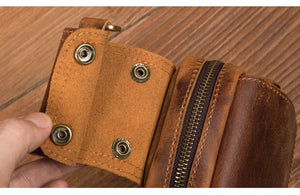 YAAGLE mens genuine leather small Hook Waist Bag Belt Pouch Fanny Pack for Cell Phone YG5547 - YAAGLE.com
