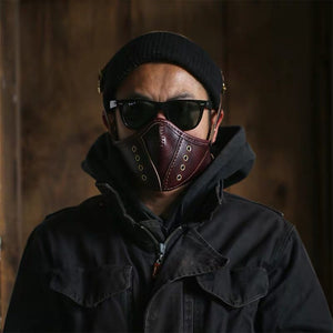 YAAGLE HORWEEN Vegetable Tanned Cowhide Handmade Riding Mask YG9907 - YAAGLE.com