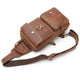 YAAGLE Men Cross Chest Leather Sling Bag with 2 pocket YG20729