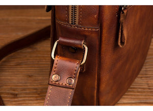 YAAGLE vintage crazy horse genuine cowhide leather sling bag YG5885 - YAAGLE.com