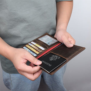 YAAGLE Multifunction Travel Cover Genuine Leather Card Passport Holder Wallet YG1266 - YAAGLE.com