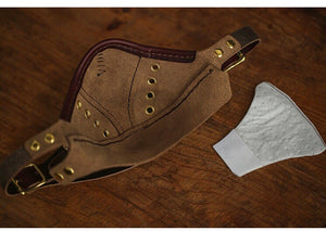 YAAGLE HORWEEN Vegetable Tanned Cowhide Handmade Riding Mask YG9907 - YAAGLE.com