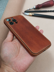 iPhone  Leather Snap-On Case - iPhone 12/12 Pro /12ProMax/13/13Pro / 13ProMax