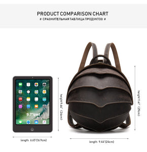 YAAGLE Personality Horse Leather men's bag leather beetle women's backpack fashion street bag YG6578 - YAAGLE.com