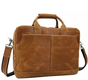 YAAGLE  Genuine Leather Men's Briefcase Messenger Tote Bag Fit 15.6 Laptop  YG7732 - YAAGLE.com