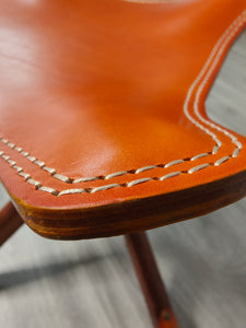 Handmade Leather Camp Stool