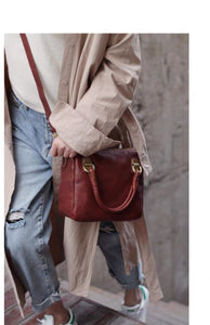 YAAGLE Female Vintage Handmade Real Leather Flap Handbag YG8854 - YAAGLE.com