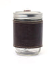 YAAGLE Handcrafted HORWEEN CXL Leather Glass Mason Jar Sleeve Handle Holder Grip Mug Cozy  for 16 oz. Ball Jars YG7650