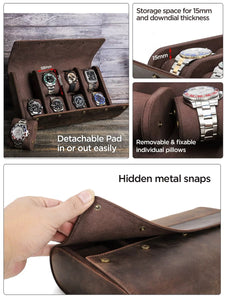 Creative Leather Watch Organizer