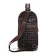 YAAGLE travel crossbody chest bag crocodile grain cow leather single chest bag YG5523 - YAAGLE.com