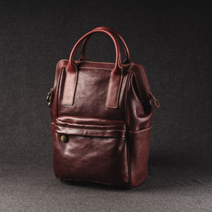 YAAGLE Unisex Vintage Tanned Leather Travel Backpack Tote YGM092 - YAAGLE.com