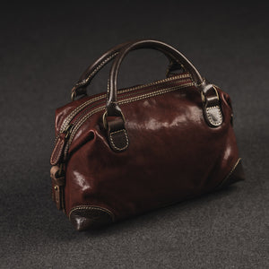 YAAGLE Women Real Leather Contrast Color Soft Top-Handle Bag Tote YG222 - YAAGLE.com