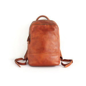 YAAGLE Vintage Unisex Genuine Leather Travel Backpack YGPD2115 - YAAGLE.com