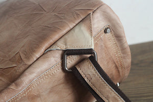 YAAGLE Girls' Retro Handmade Real Leather Travel Backpack YGPD2116 - YAAGLE.com