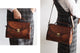 YAAGLE Women Vintage Tanned Leather Flap Shoulder Bag Tote YGPD2099 - YAAGLE.com