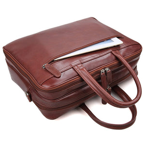 YAAGLE Genuine Leather Business Handbag Briefcase for Men YG7333 - YAAGLE.com