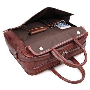 YAAGLE Genuine Leather Business Handbag Briefcase for Men YG7333 - YAAGLE.com