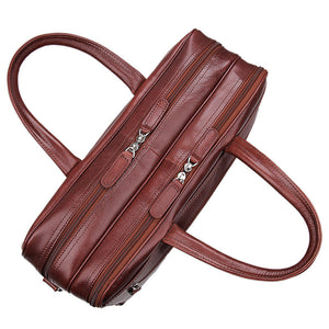 YAAGLE Genuine Leather Business Handbag Briefcase for Men YG7333 - YAAGLE.com