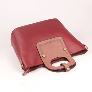 YAAGLE Personalized Women Contrast Color Leather Handbag Set YGA031 - YAAGLE.com