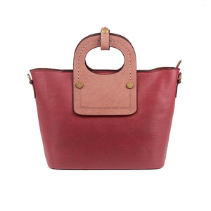 YAAGLE Personalized Women Contrast Color Leather Handbag Set YGA031 - YAAGLE.com