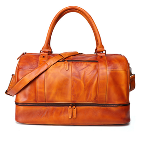 YAAGLE Unisex Large Capacity Tanned Leather Travel Handbag YG6466 - YAAGLE.com